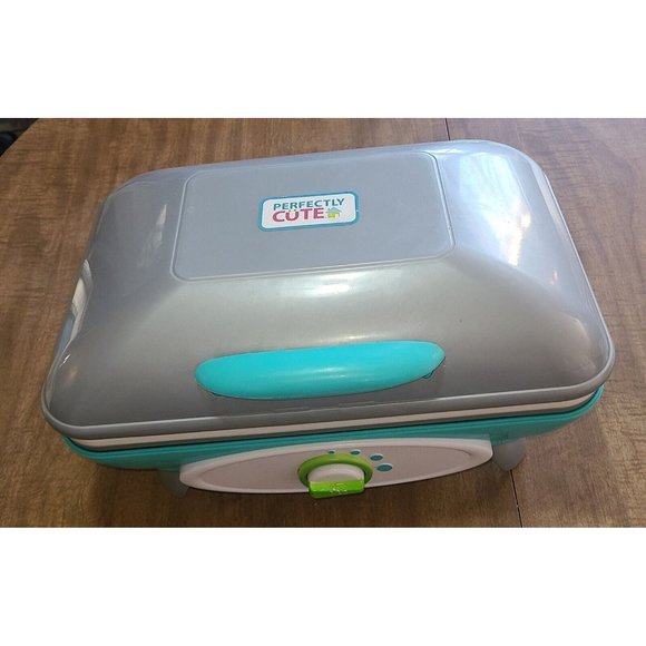 Pretend Toy Barbecue Grill Makes 2 Cooking Sounds 13½ x 10 x 7 Blue Gray - Picture 4 of 9